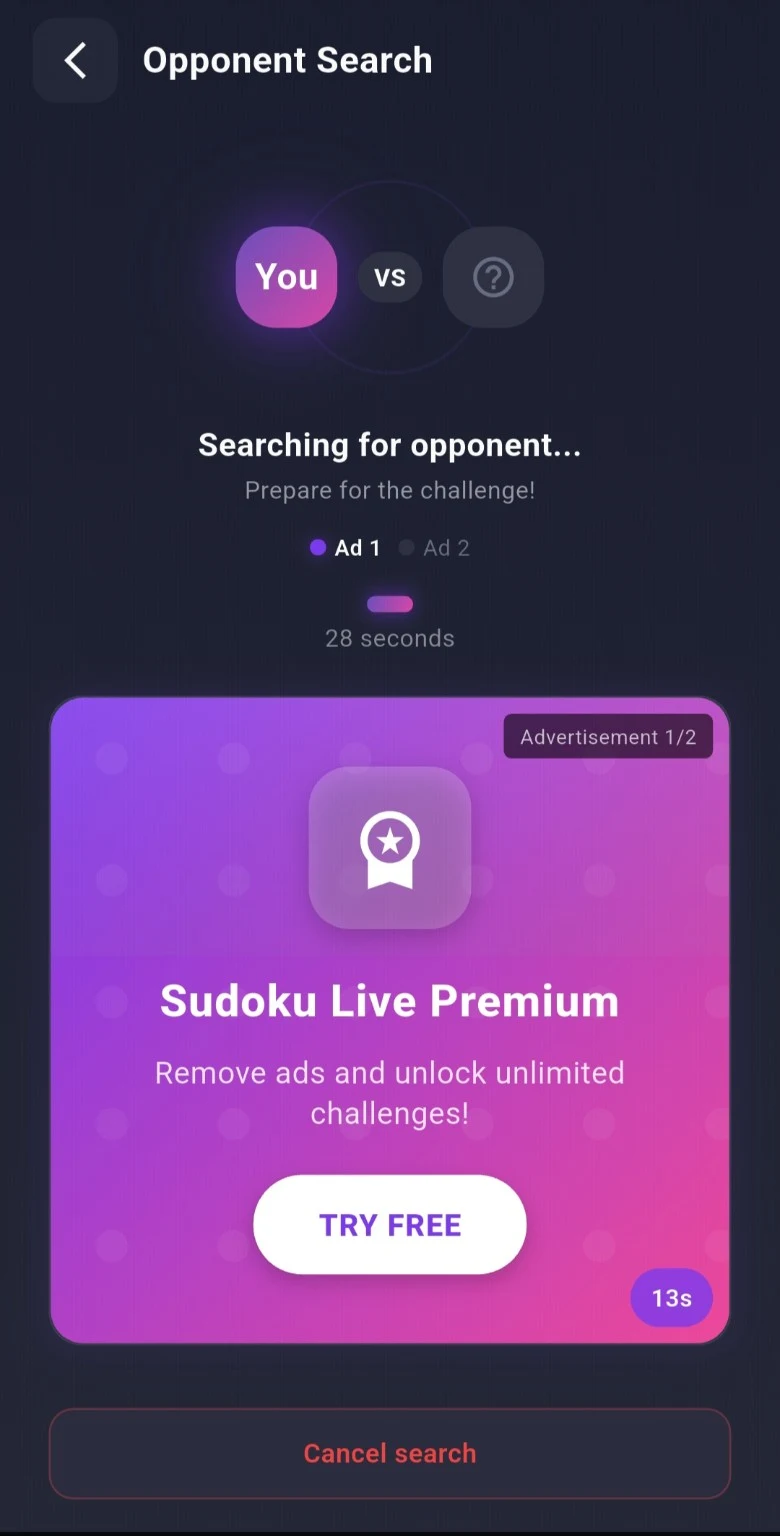 Sudoku Live : Sfide Online screenshot